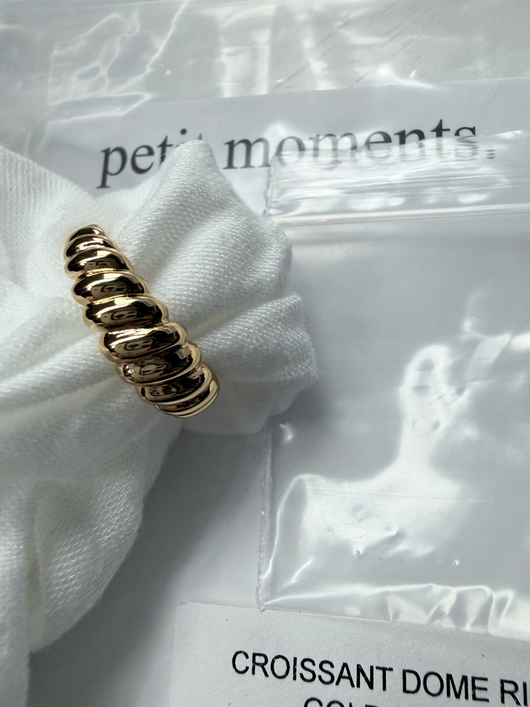 Petite Moments Gold Croissant Dome Ring 8 21$